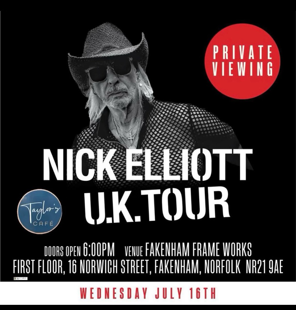 nickelliottinfo's tweet photo. It’s not long now! We hope you can come over and meet Nick and say hi!
@nickelliottrock
@nickelliottinfo
@beaverbrookes23
#invitation #privateviewing #july #sixteenth #nickelliottuktour #nickelliottrock #nickelliottinfo #nickelliottrockartphotographer https://t.co/lUqQbzJh6g
