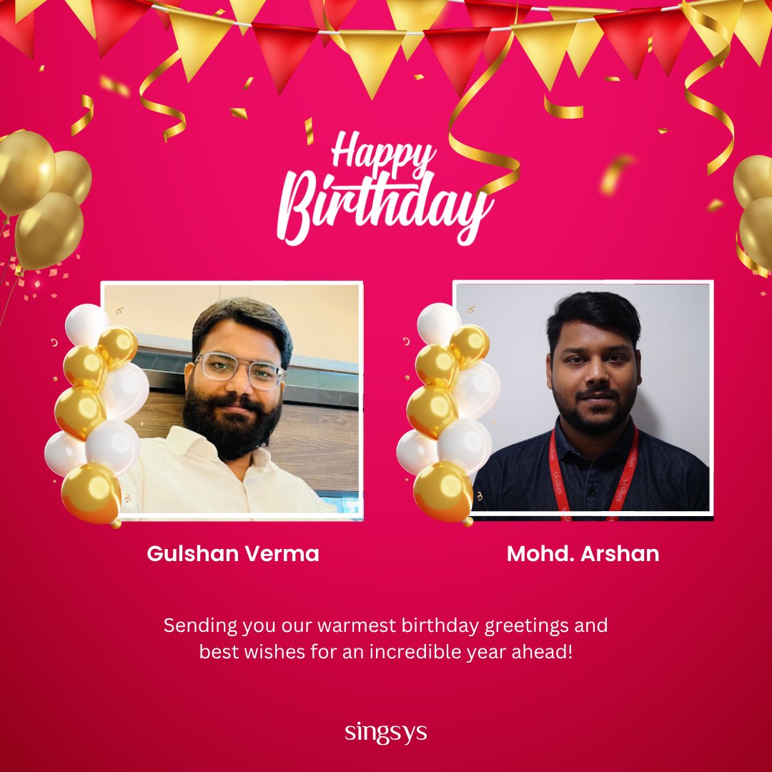 singsyspteltd's tweet image. Happy Birthday! Gulshan Verma Mohd Arshan

Wishing you a life filled with joy, good health, and endless happiness. May your smile never fade and your days always be as bright as your spirit. 

#SpecialDay #Singapore #Singsys