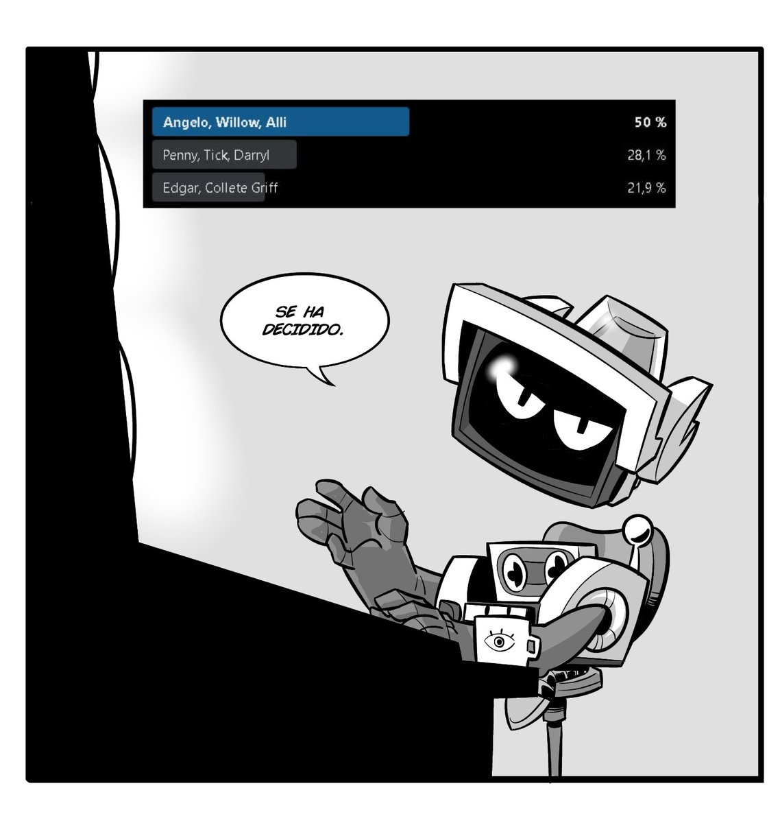 Ganaron los pantanosos. 
Ahí cuando termine ese dibujo talvez y solo talvez ponga la próxima votación.