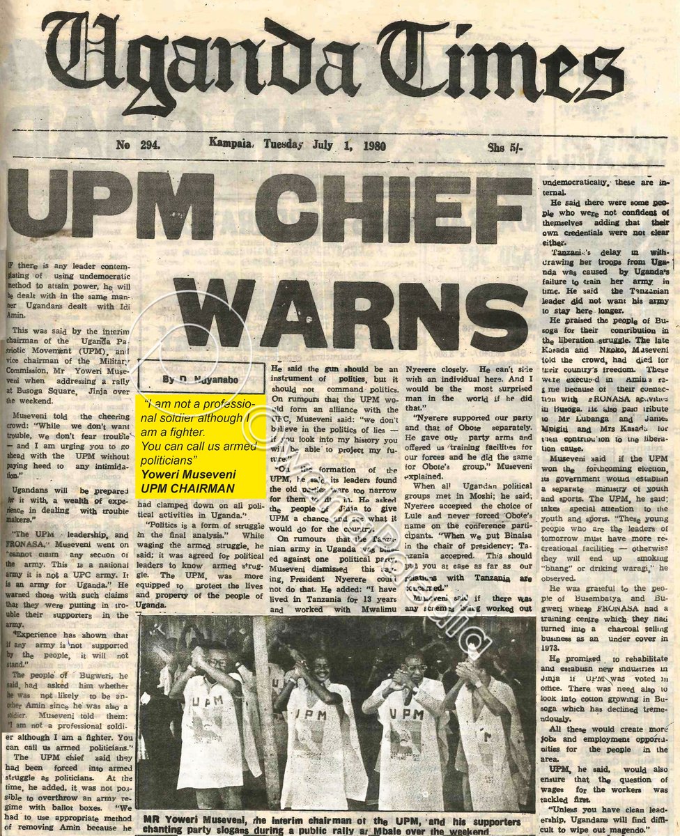 Tony Geoffrey Owana (@tonyowana) on Twitter photo KAGUTA ON 1 JULY 1980!
<a href="/KagutaMuseveni/">Yoweri K Museveni</a> was campaigning for UPM in the east when what #Owanapaedia is reliving happened & it has lessons for us as 2026 nears.
<a href="/NRMOnline/">NRM Party</a> <a href="/NUP_Ug/">National Unity Platform</a> <a href="/FDCOfficial1/">FDC</a> <a href="/DPSecretariat1/">Democratic Party</a> <a href="/UPCSecretariat/">Uganda Peoples Congress Official</a> <a href="/PFFug/">PEOPLE'S FRONT FOR FREEDOM - PFF katonga311</a> <a href="/UgandaEC/">The Electoral Commission - Uganda</a> <a href="/Parliament_Ug/">Parliament of Uganda</a> KAGUTA ON 1 JULY 1980!
<a href="/KagutaMuseveni/">Yoweri K Museveni</a> was campaigning for UPM in the east when what #Owanapaedia is reliving happened & it has lessons for us as 2026 nears.
<a href="/NRMOnline/">NRM Party</a> <a href="/NUP_Ug/">National Unity Platform</a> <a href="/FDCOfficial1/">FDC</a> <a href="/DPSecretariat1/">Democratic Party</a> <a href="/UPCSecretariat/">Uganda Peoples Congress Official</a> <a href="/PFFug/">PEOPLE'S FRONT FOR FREEDOM - PFF katonga311</a> <a href="/UgandaEC/">The Electoral Commission - Uganda</a> <a href="/Parliament_Ug/">Parliament of Uganda</a>
