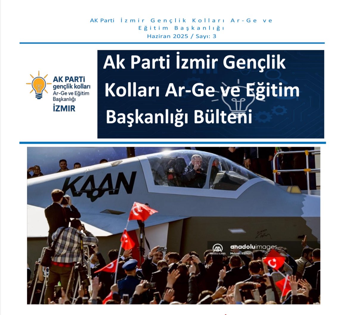 📢 AK Parti İzmir Gençlik Kolları Ar-Ge ve Eğitim Başkanlığı olarak hazırladığımız  Bültenimiz 3. sayısı ile  yayında!
Gençlik Kolları faaliyetleri,güncel gelişmeler ve önemli başlıklarla sizleri bekliyor.
📎 Göz atmak için:
drive.google.com/file/d/1laJ_bS…