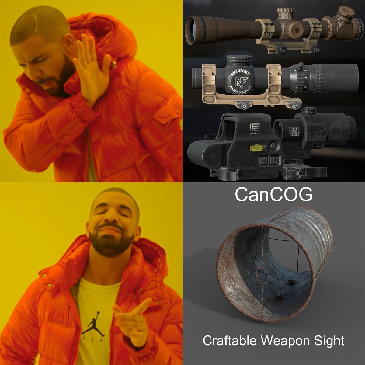 That's pretty much how I feel about the weapon mods for DayZ :)