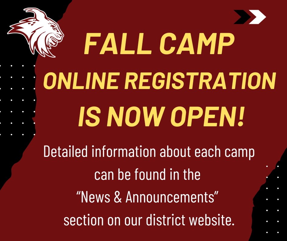Online registration is available only for Football and Volleyball and must be completed through the Infinite Campus Parent Portal. Cross Country requires a printed form, found in the camp details, to be completed and brought on the first day of camp.

northlinncsd.org
