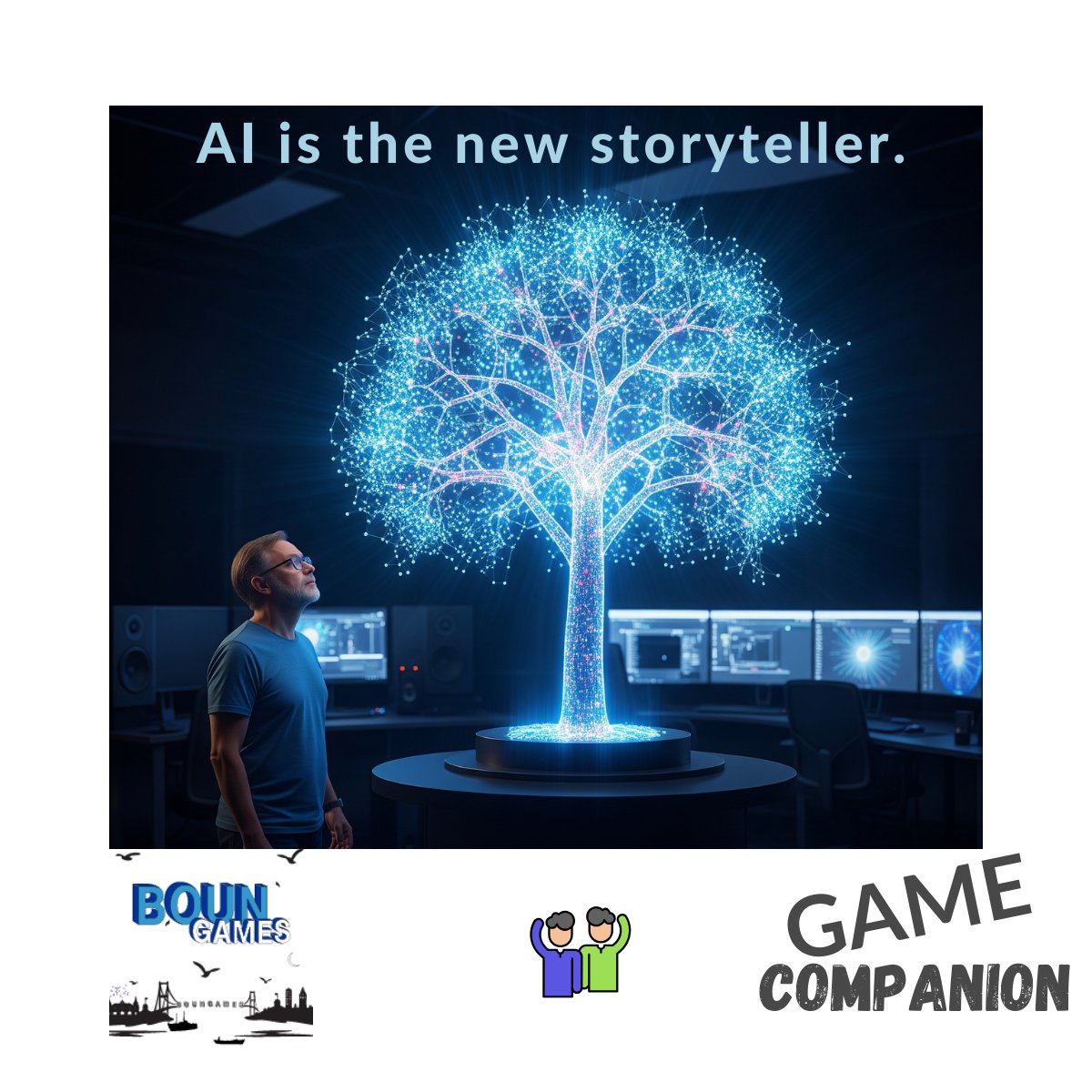 BounGames's tweet photo. Generative AI is now creating real-time, dynamic narratives in our games. The secret isn't the AI model, but the "prompt architecture" that guides it. This allows for truly responsive NPCs and stories. #GameDev #AI #BOUN #BounGames https://t.co/JNs7ZvNTTx