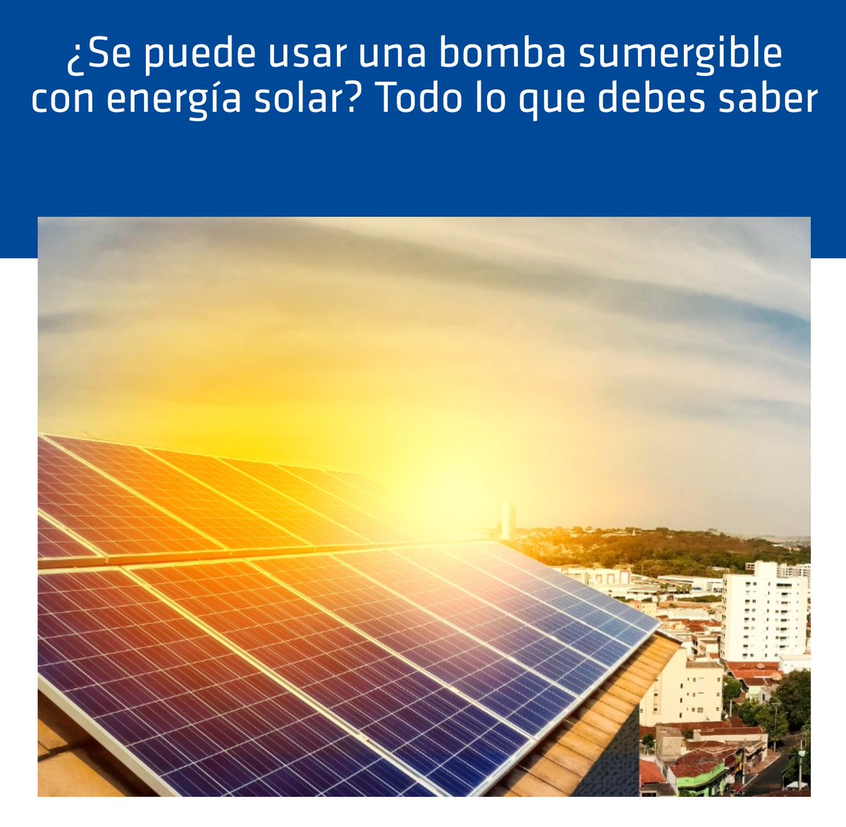 aiguapres's tweet image. ☀️💧 Las bombas sumergibles solares permiten extraer agua sin red eléctrica ni generadores, siendo la solución ideal para riego, ganadería o viviendas aisladas. Eficiencia y sostenibilidad al servicio del agua.
#BombaSumergible #EnergíaSolar #GestiónDelAgua