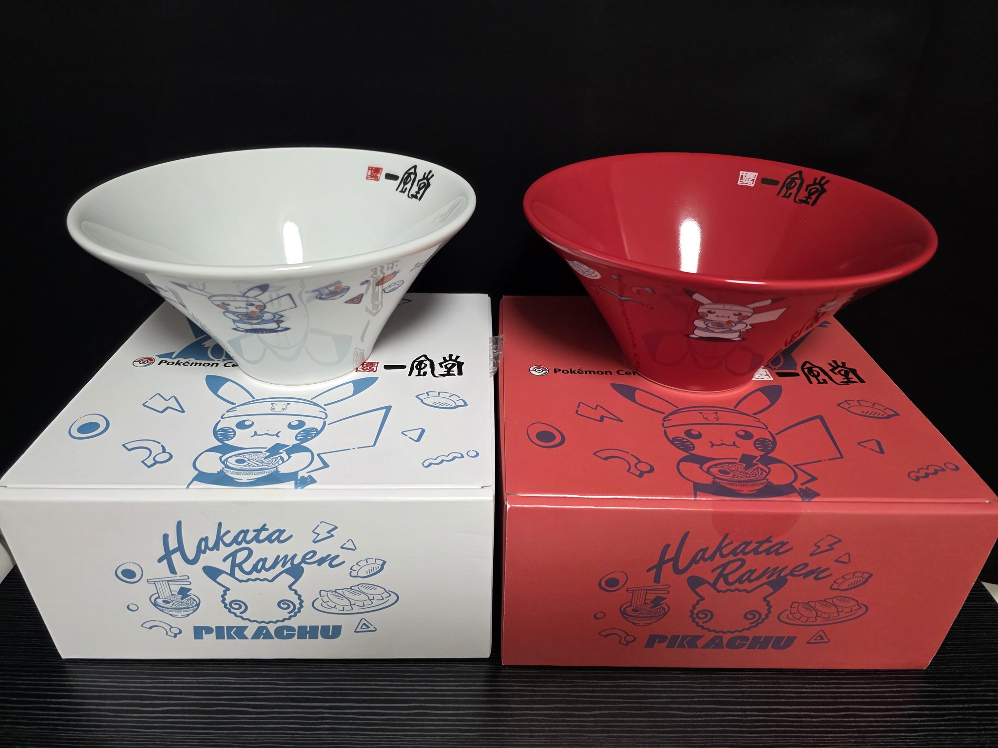 ポケモンセンターフクオカ 福岡 限定 一風堂 有田焼 どんぶり 赤丸 白丸 ２種 一風堂 有田焼どんぶり赤丸 ポケモンセンターフクオカR - Meccha Japan