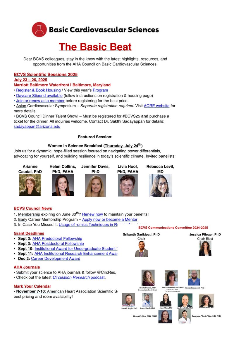 For all your BCVS related news, check out the latest Basic Beat newsletter that should have arrived in your inbox this week. If not, this is your sign to sign up for an AHA membership and to select BCVS as your council of choice!
