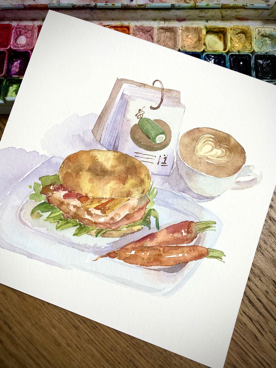 DingpingCn's tweet image. おはようございます☀
#watercolorpainting #art #watercolor #watercolorart #drawingart #水彩画