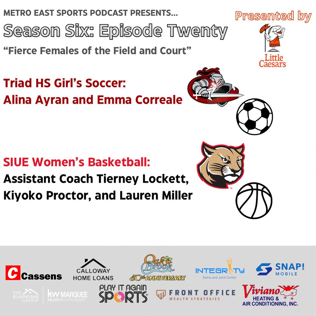 An All Girls Spectacular🎉

Check out the latest episode with Triad Girl’s Soccer and SIUE Women’s Basketball! Only on the Metro East Sports Podcast!

<a href="/TriadGirlsSoc/">Triad Lady Knights Soccer</a> 
<a href="/SIUEWBB/">SIUE Women’s Basketball</a> 

open.spotify.com/episode/2jSQi5…