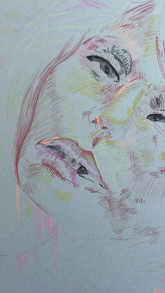 Back in the box. 
First couple hours. 
#redlight #drawing