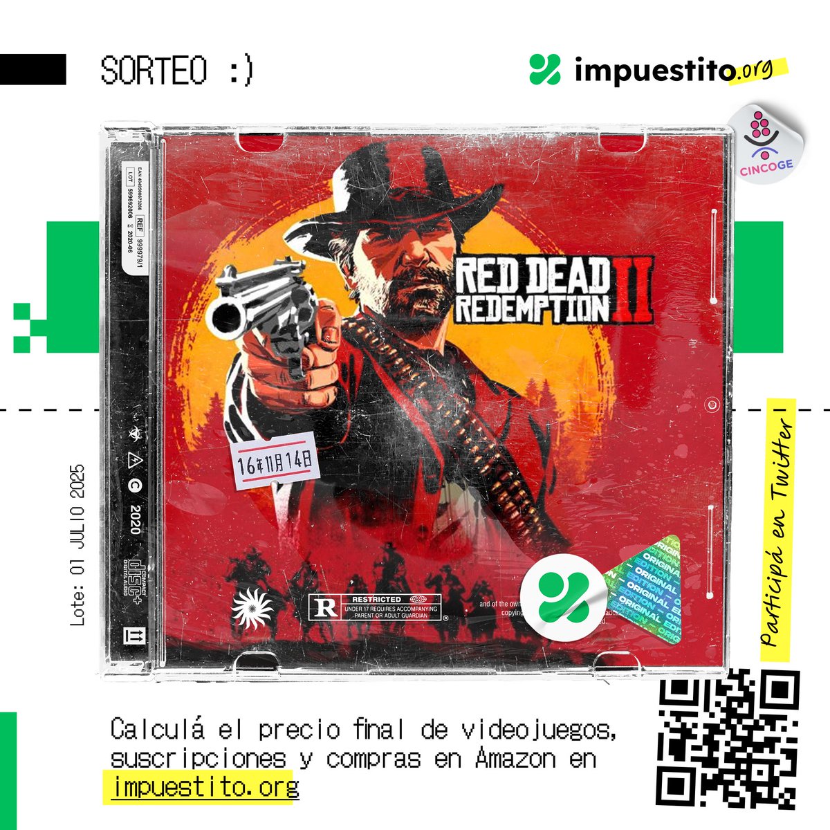 🤠 SORTEO 🤠

Y SI GORDoOO LO PEDISTE 🎇🥁🐄
El finde voy a sortear Red Dead Redemption 2 (PC) porque me invitaron a participar de un podcast de gaming 👀

✅ Difundir el tweet y todo eso
✅ Seguir a <a href="/5Gpodcast/">CincoGe</a> antes antes del viernes 
✅ Comentá por qué te lo queres ganar? 👇