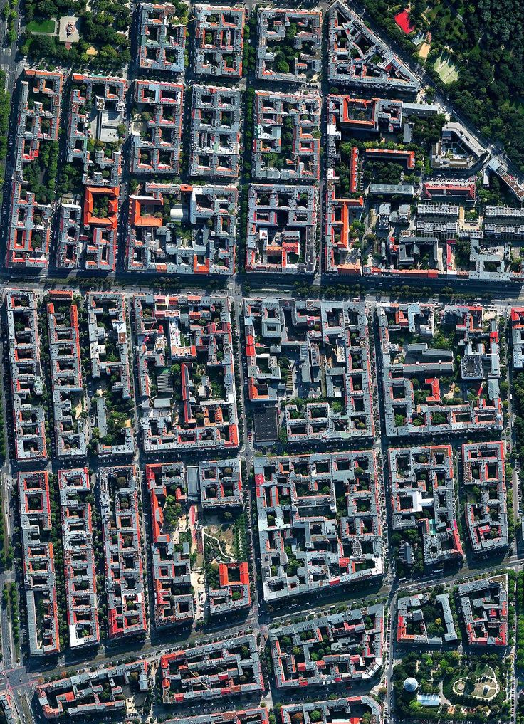 Courtyards are great for dense residential districts.

-Create shared social space
-Regulates temperature by providing shade
-Allows for landscaping, trees, and gardens