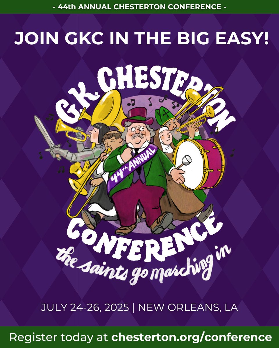 chestertonsoc's tweet photo. "Why Did Chesterton Hate Jazz, and Should We Hate It, Too?"⁠
Marc Barnes, New Polity ⁠

"Chesterton and A.I."⁠
Julian Ahlquist, Chesterton Academy of the Twin Cities
⁠
Register today at https://t.co/AnRYpNCtgB⁠

#ChestertonConference #GKC #GKChesterton #ChesterCon25 https://t.co/KFc2adaige