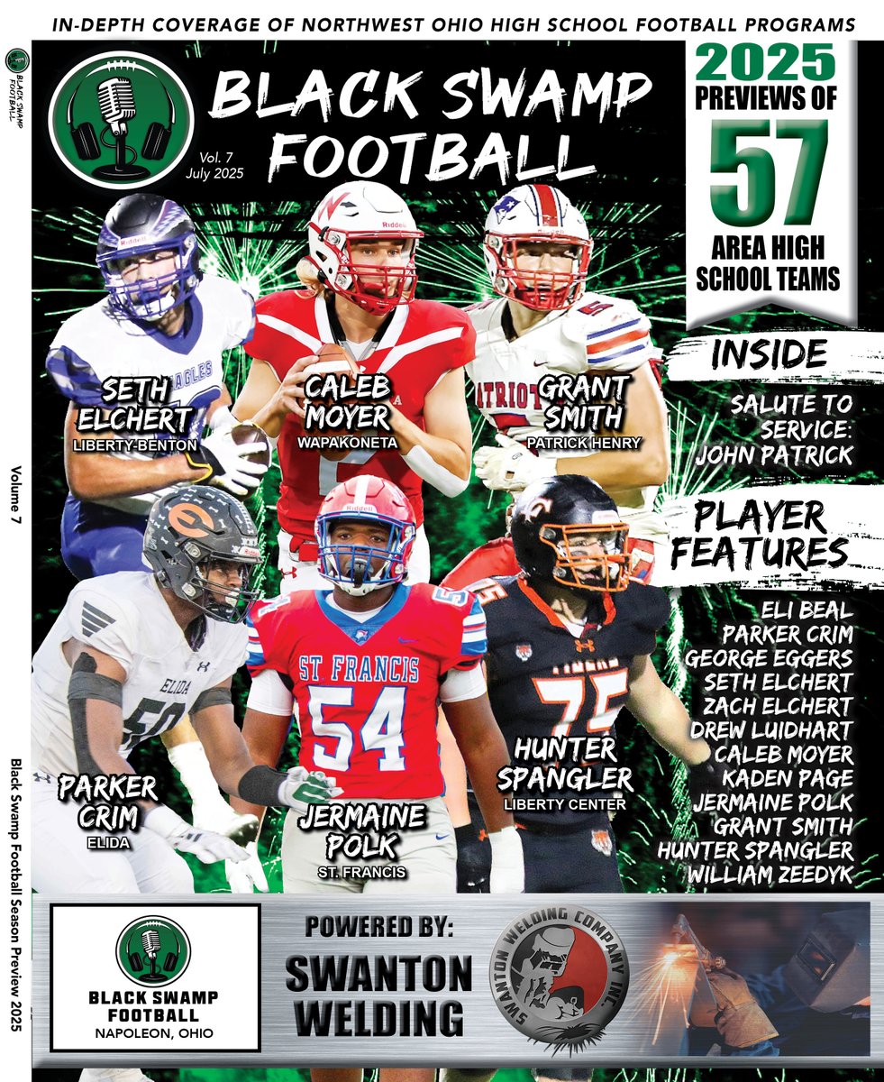 Black Swamp Football - Lynn Groll (@blackswampfb) on Twitter photo Here is our 2025 preview magazine cover powered by The Swanton Welding Company! Our near 200-page preseason magazine will be available later this month!
<a href="/ElchertSeth/">Seth Elchert 3⭐️WR</a> <a href="/LBFootball21/">LBHS Football</a>
<a href="/CMoyer02/">Caleb Moyer</a> <a href="/WapakHS/">Wapakoneta HS</a> <a href="/CoachMoyer_WHS/">Travis Moyer</a>
<a href="/GrantSmith1234/">Grant Smith</a> <a href="/PHPatriotFB/">Patrick Henry Patriot Football</a> <a href="/ph_patriots1/">Patrick Henry Athletics</a>
<a href="/crimreaper500/">Parker Crim</a> Here is our 2025 preview magazine cover powered by The Swanton Welding Company! Our near 200-page preseason magazine will be available later this month!
<a href="/ElchertSeth/">Seth Elchert 3⭐️WR</a> <a href="/LBFootball21/">LBHS Football</a>
<a href="/CMoyer02/">Caleb Moyer</a> <a href="/WapakHS/">Wapakoneta HS</a> <a href="/CoachMoyer_WHS/">Travis Moyer</a>
<a href="/GrantSmith1234/">Grant Smith</a> <a href="/PHPatriotFB/">Patrick Henry Patriot Football</a> <a href="/ph_patriots1/">Patrick Henry Athletics</a>
<a href="/crimreaper500/">Parker Crim</a>