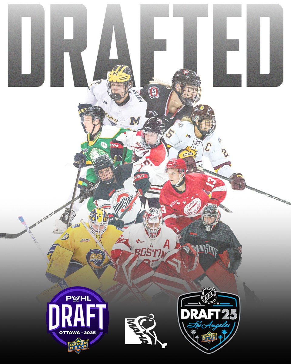 Congratulations to the 10 Michigan natives who heard their names called in the 2025 <a href="/NHL/">NHL</a> and <a href="/thepwhlofficial/">PWHL</a> Drafts!

MORE: maha.org/news_article/s…