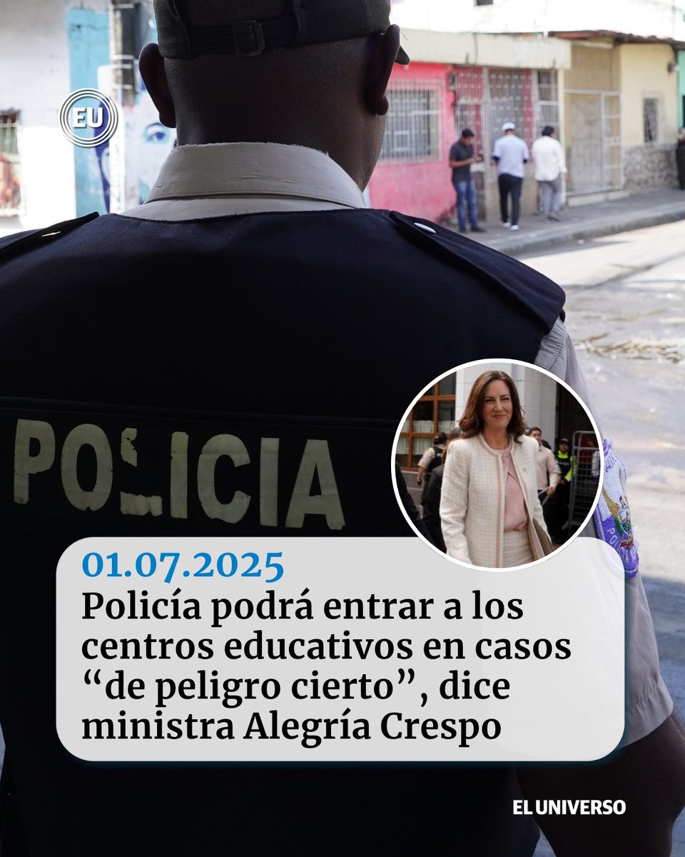 #Ecuador | La ministra de Educación también descartó que se declare en emergencia al sistema educativo, algo que pidió la Unión Nacional de Educadores (UNE).  ow.ly/7brV50Wjqss