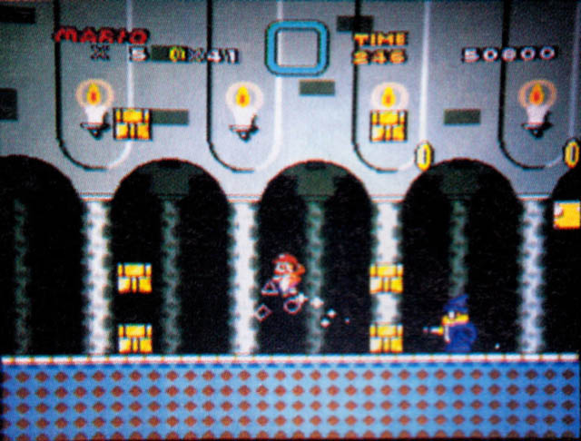 Early screenshots of Super Mario World from its first public preview.