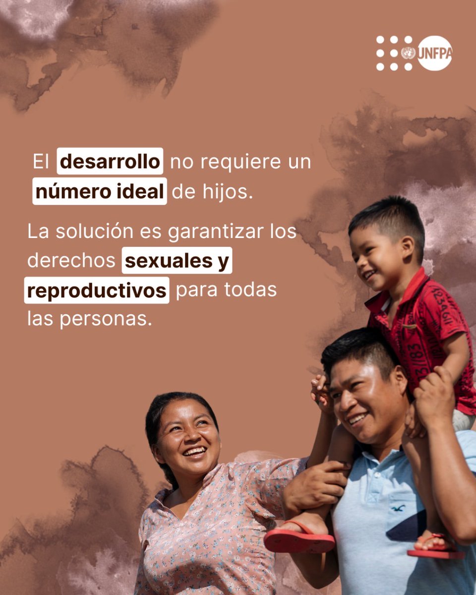 UNFPAPeru's tweet photo. El verdadero desarrollo no se mide por la cantidad de nacimientos.

La prosperidad de una sociedad no depende de cuántos hijos tenga la gente, sino de que cada persona pueda tomar decisiones informadas sobre su cuerpo y su futuro.

Eso significa:

✅ Acceso a información y educación sexual integral.
✅ Servicios de salud sexual y reproductiva accesibles y de calidad.
✅ Libertad para decidir si tener hijos, cuántos y cuándo, sin presiones ni discriminación.

Cuando las personas tienen autonomía y recursos para ejercer estos derechos, se empoderan y pueden aportar mucho más al bienestar colectivo.

El desarrollo sostenible empieza con libertad, dignidad y derechos para todas las personas. 💪🌍