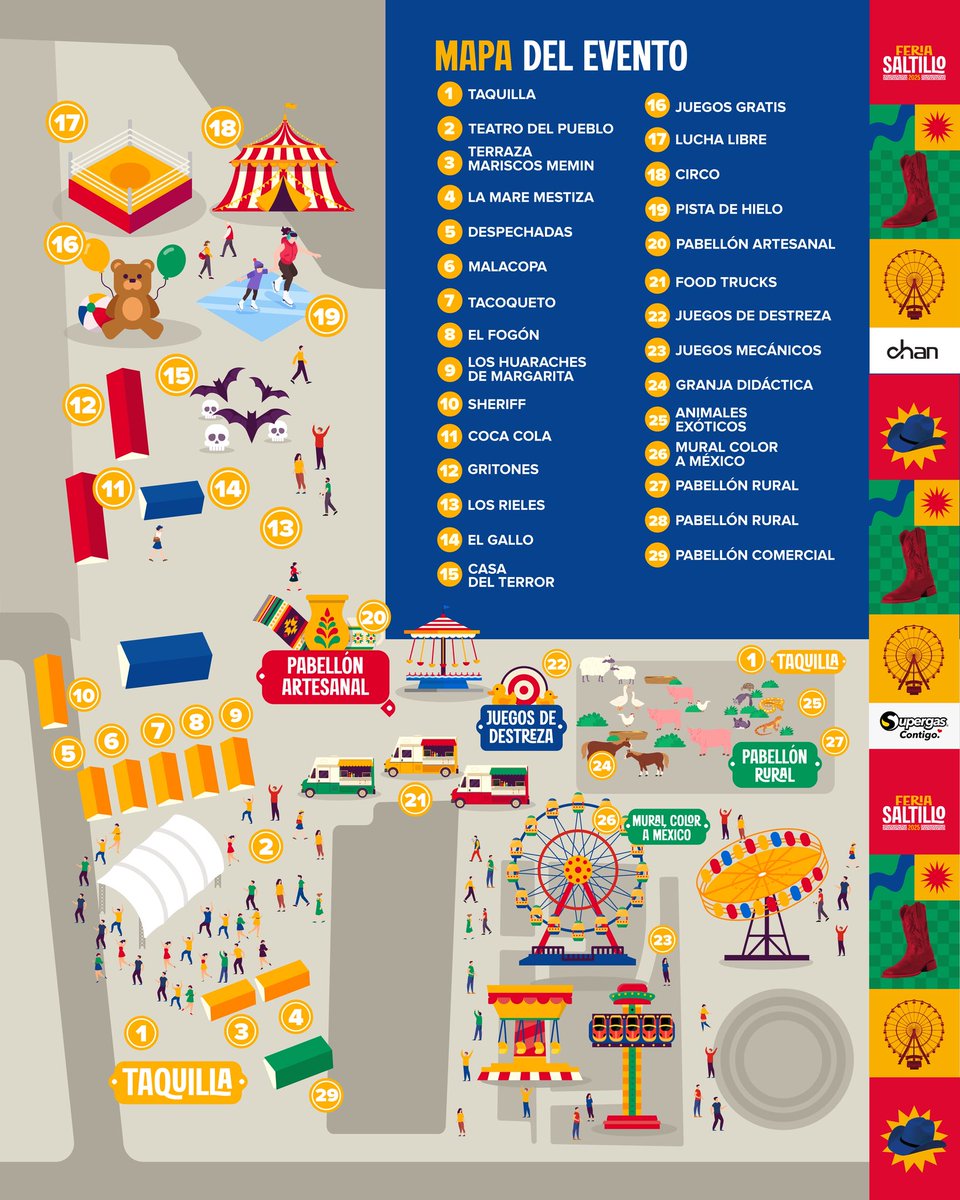 feria_saltillo's tweet photo. Algunos cambios, misma diversión y experiencias inolvidables. 🤩🎠

Feria #Saltillo 2025 l 📍Mapa Oficial 
¡Del 4 al 27 de Julio! 🎡 https://t.co/3dE8CvHBHX