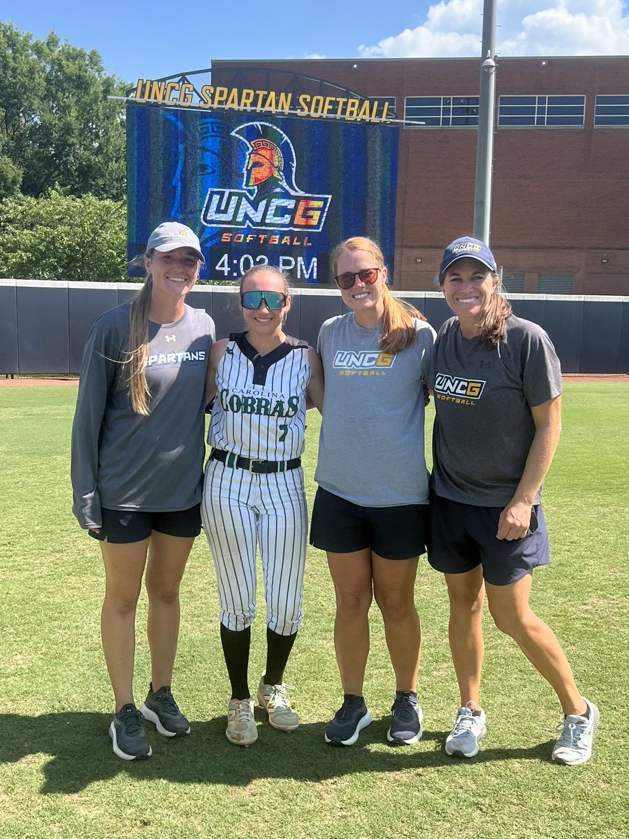 Sophia Crist (@sophiacrist2027) on Twitter photo Had an awesome time at the UNCG camp today! Really enjoyed both the pitching and hitting sessions. Grateful for the coaching and the chance to learn more about the program! 💙🥎
<a href="/BrawleyCobras/">Carolina Cobras Brawley/Morton</a> <a href="/CCobrasMorton/">Carolina Cobras 18U</a> <a href="/coachbreneman/">Janelle Breneman</a> <a href="/allydavis09/">Ally Davis</a> <a href="/Brynne_Dordel/">Brynne Dordel</a> <a href="/jojo_hyatt/">Jo Hyatt</a> Had an awesome time at the UNCG camp today! Really enjoyed both the pitching and hitting sessions. Grateful for the coaching and the chance to learn more about the program! 💙🥎
<a href="/BrawleyCobras/">Carolina Cobras Brawley/Morton</a> <a href="/CCobrasMorton/">Carolina Cobras 18U</a> <a href="/coachbreneman/">Janelle Breneman</a> <a href="/allydavis09/">Ally Davis</a> <a href="/Brynne_Dordel/">Brynne Dordel</a> <a href="/jojo_hyatt/">Jo Hyatt</a>