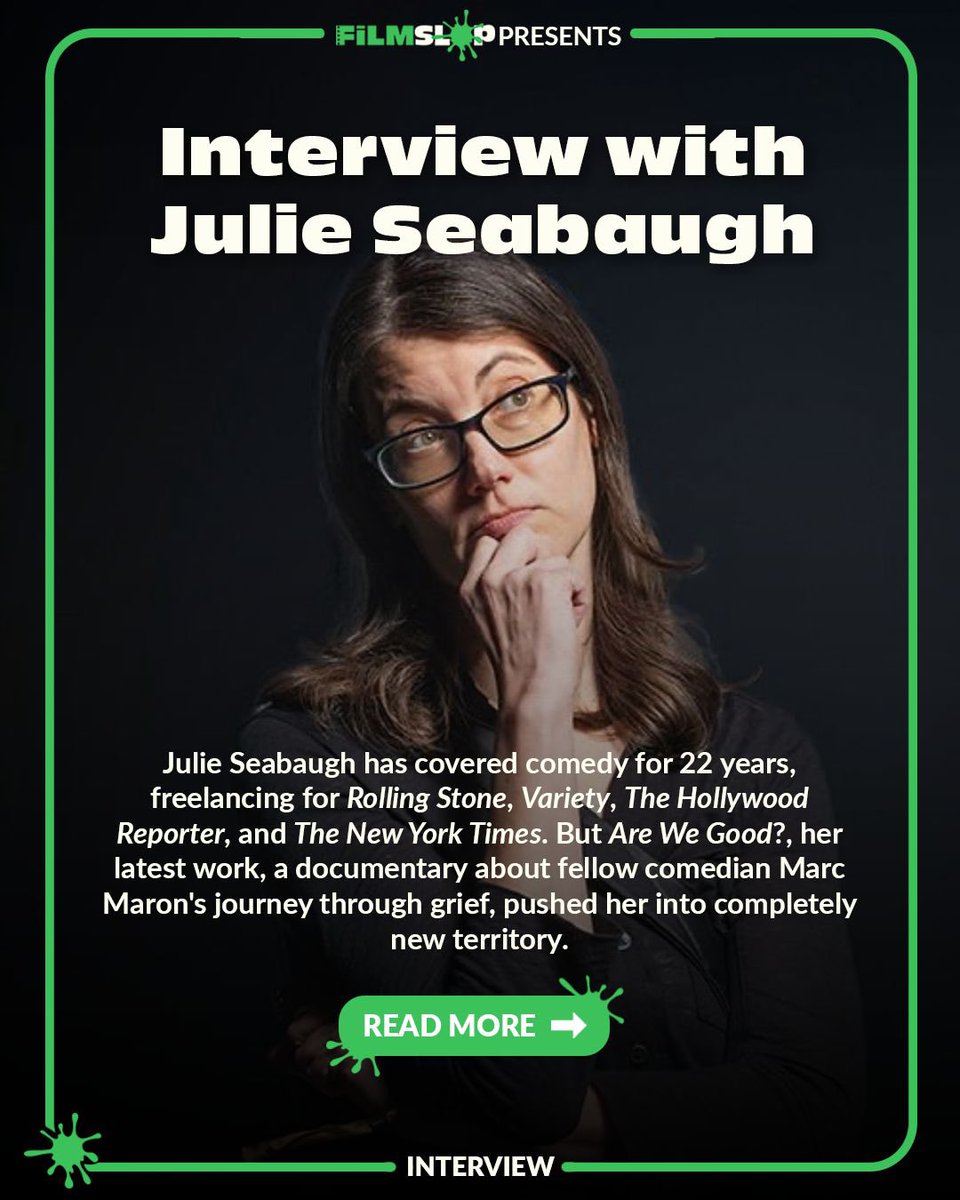 filmslop's tweet image. Read our interview with Julie Seabaugh, comedian and producer of “Are We Good?,” a documentary that follows Marc Maron after the death of his partner. Thank you to Julie for sitting down with us!