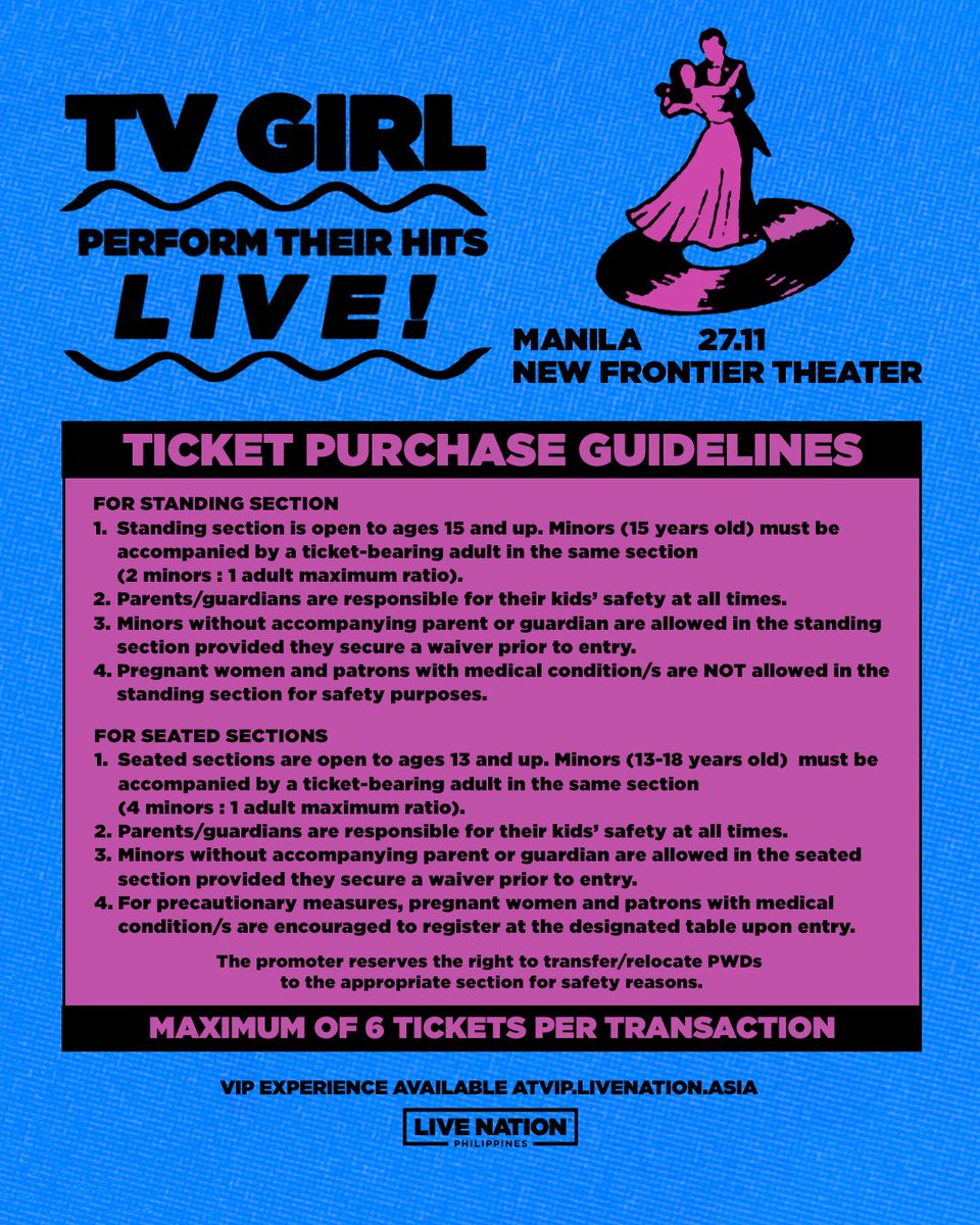 livenationph's tweet image. ๐ Snag your tickets early!
Mastercard Presale starts TODAY at 10AM until July 3, 10AM.
Just use your Mastercard at priceless.com/music and secure your spot ๐ณย
TV Girl Perform Their Hits Live
๐
November 27, 2025
๐New Frontier Theater
For more info, visitโฆ