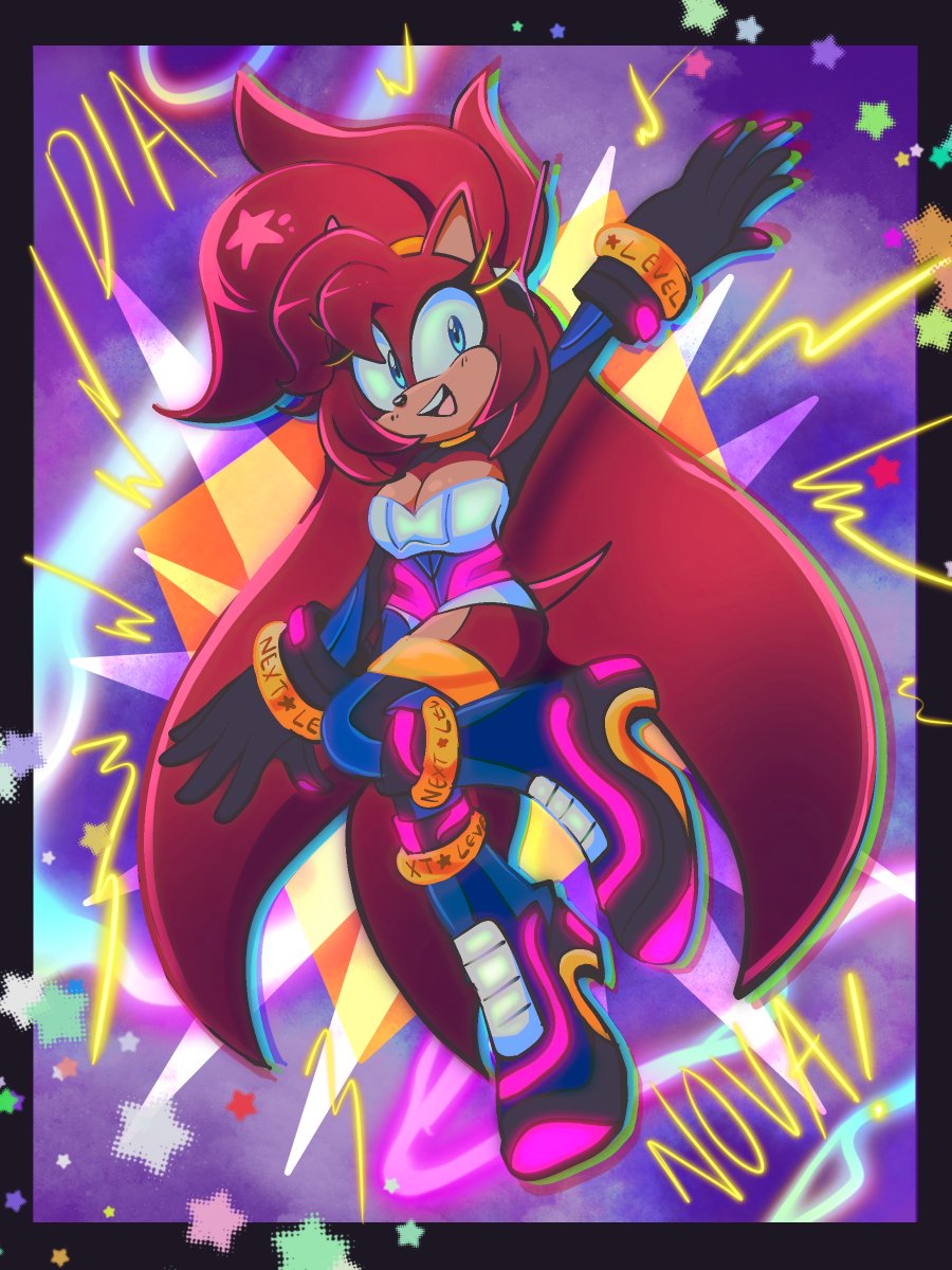 We're going up up up! It's our moment! You know together we're glowing~🎶

Fanart of Dia Nova the new Sonic EXPO Mascot!