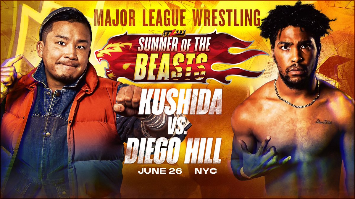 njpwworld's tweet image. ◢◤◢◤配信 開始◢◤◢◤

Major League Wrestling (MLW) ｜Jun 26, 2025
KUSHIDA vs Diego Hill

Watch NOW:
watch.njpwworld.com/player/58567/s…

#njpw #njpwworld #MLW