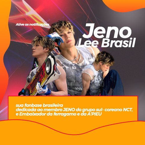 [👑] Bem-vindes a Jeno Lee Brasil 

A sua maior fonte de notícias sobre o cantor e rapper Jeno do grupo sul-coreano NCT.

🛎️ Ativem as notificações para não perderem nenhum conteúdo e fiquem por dentro de tudo sobre o Jeno!
