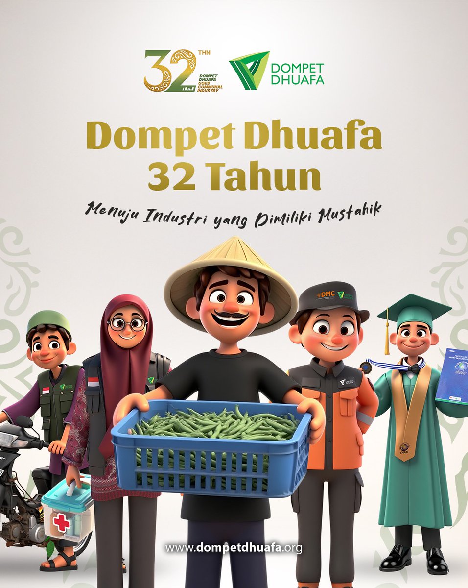 Assalamualaikum...hari ini mau ngucapin selamat ulang tahun buat <a href="/dompetdhuafaorg/">Dompet Dhuafa</a> ke 32 tahun, semoga semakin sukses kedepannya #32TahunDompetDhuafa