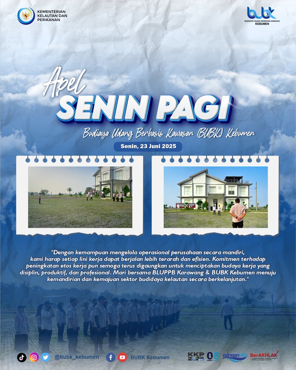 bubk_kebumen's tweet photo. #latepost #SahabatBahari #SedulurKebumen
Apel Pagi Senin, (23/06/2025)

"Dengan  kemampuan mengelola operasional perusahaan secara mandiri, kami harap  setiap lini kerja dapat berjalan lebih terarah dan efisien. Komitmen  terhadap peningkatan etos kerja pun semoga terus ... https://t.co/JQUZ3Xlmkm