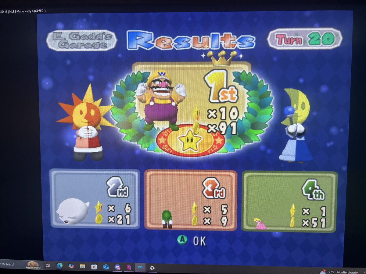 I’m the Mario party goat 🎉