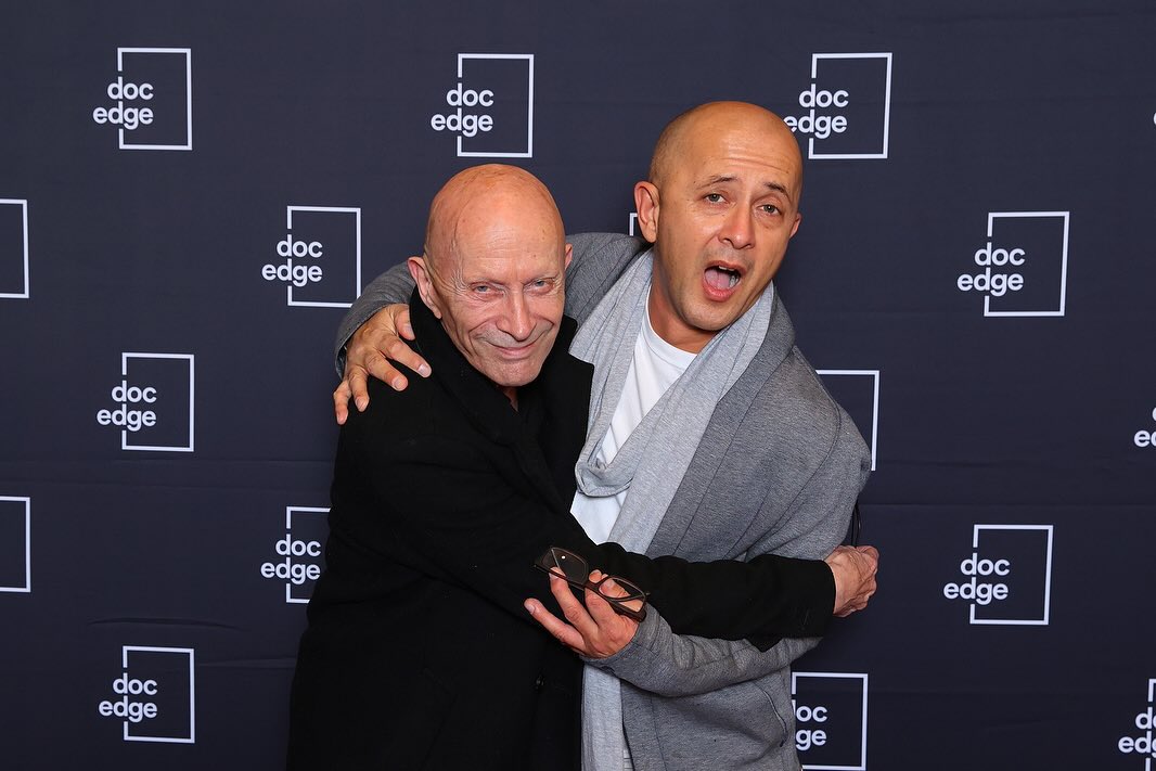WorldOfWonder's tweet image. Now slaying in Auckland, NZ! 👠🇳🇿

Strange Journey: The Story of Rocky Horror opened @docedge with Linus O’Brien and his father, Rocky Horror writer Richard O’Brien, in convo with Margot Station

Produced &amp;amp; directed by Linus O’Brien, Executive Produced by @fbailey &amp;amp; @RandyBarbato