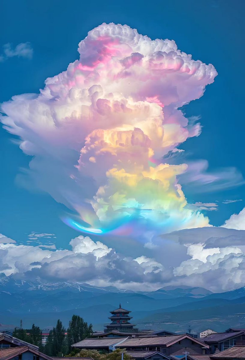 听说遇见七彩祥云的人，都会有始料未及的好运哦