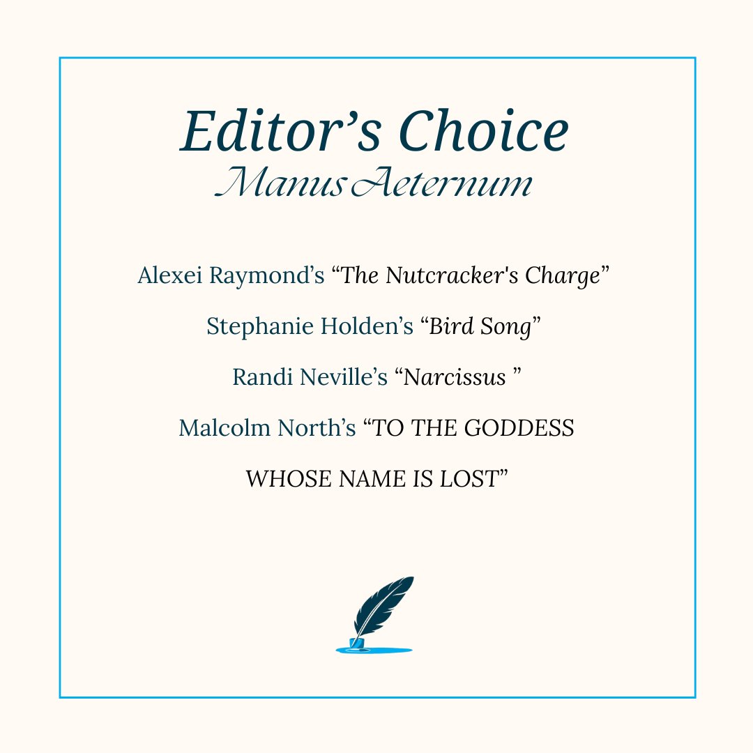 everscribemag's tweet image. Of course, a special shoutout to our Editor's Choice works! Check out their amazing works on our website and latest issue, Manus Aeternum. 💎 everscribemag.com/editors-choice