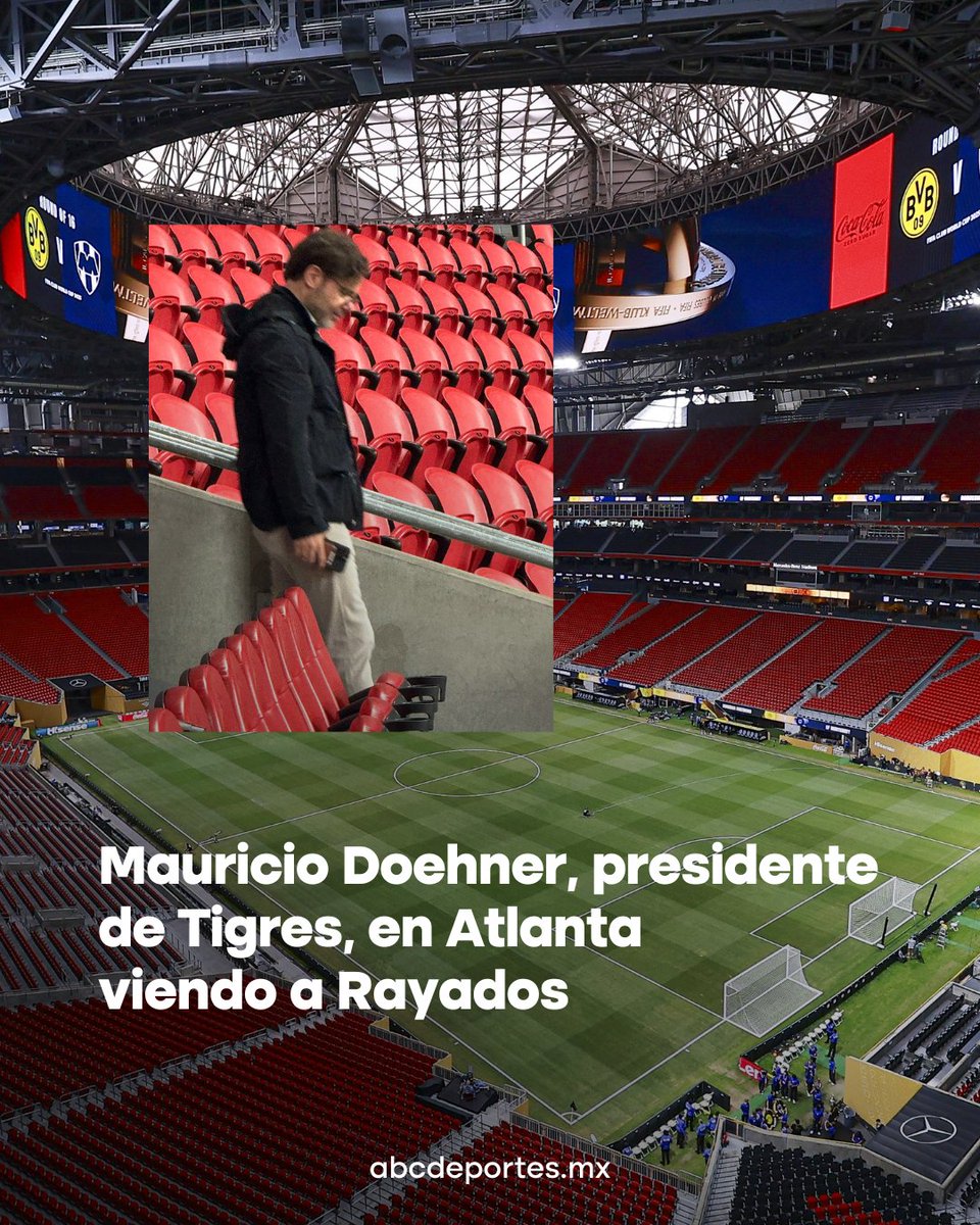 abc_deportes_mx's tweet image. Mauricio Doehner, en territorio #Rayado 👀⚽

🐯 El presidente de #Tigres fue captado en Atlanta durante el duelo de #Rayados en el #MundialDeClubes.   ¿Casualidad, análisis… o mensaje entre líneas?

📸 @jonasigo / Mexsport