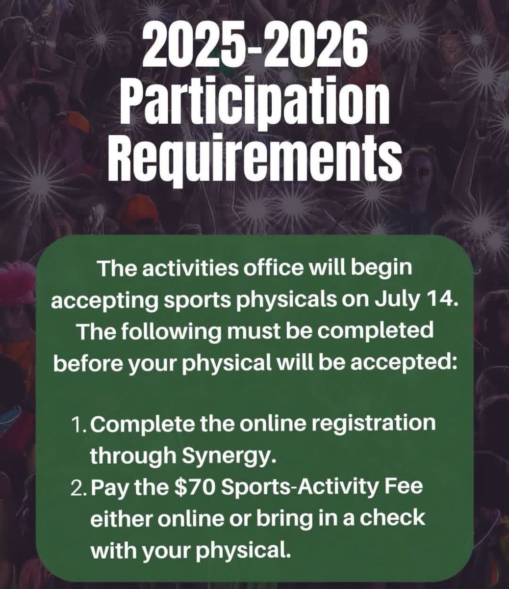 Heading into July, make sure you’re prepared for the school year and activity requirements.
