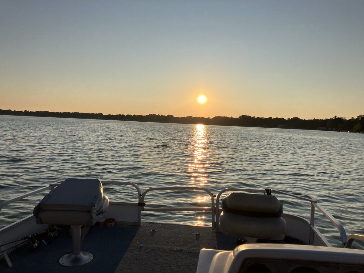Back on the little lake tonight!  What a beautiful evening in west Michigan