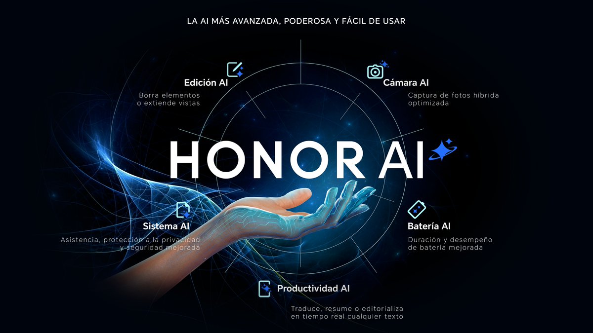 HonorColombia_C's tweet image. Con HONOR AI, la experiencia android llega a un nuevo nivel.🚀🔭

¡La AI más avanzada y fácil de usar ha llegado!

Prepárate para conocer todos sus beneficios pronto.

#HONORAI #HONORColombia #HONORMagicOS
