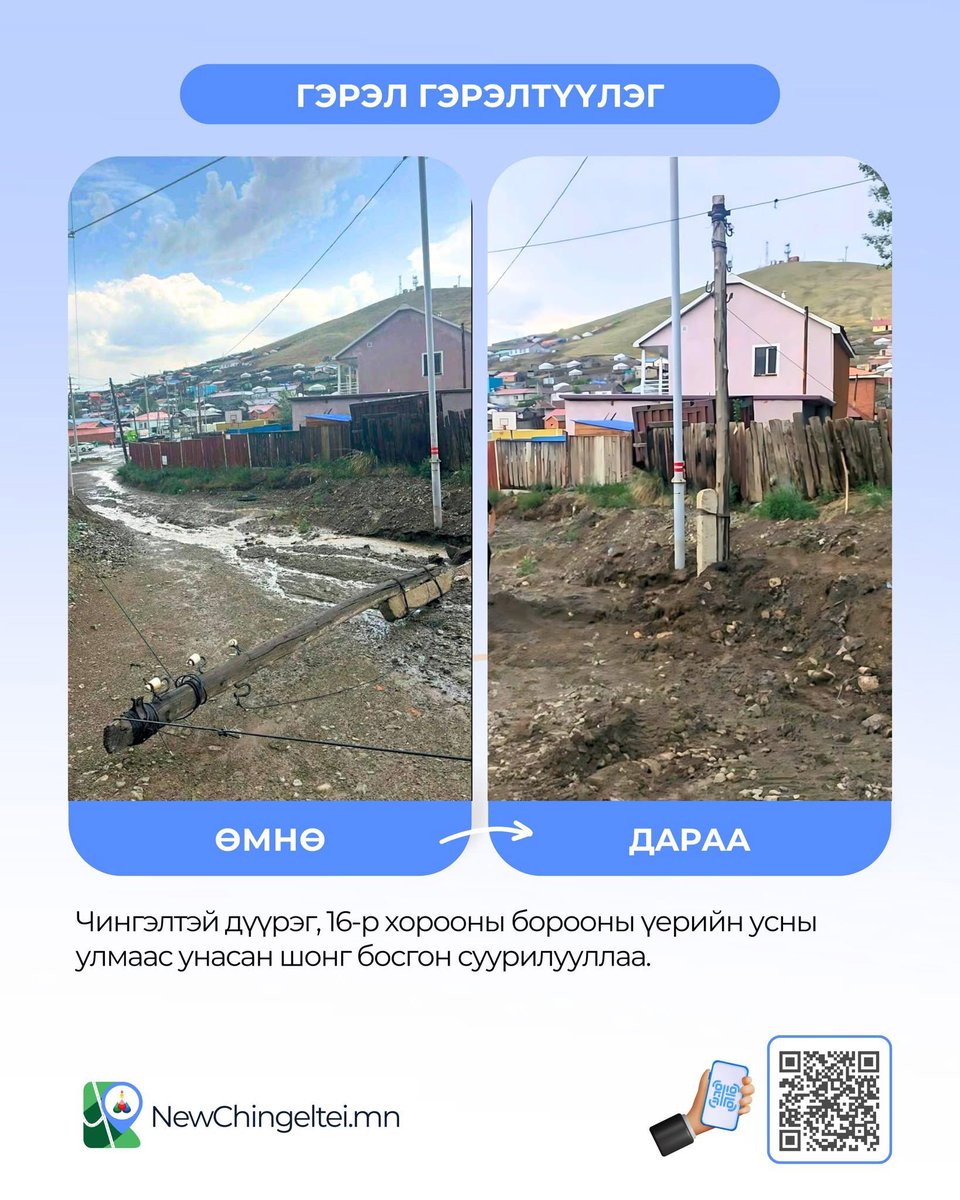 NewChingeltei.mn сайтад ирсэн нийт хүсэлтүүдээ 7 хоног болгон уншиж танилцаад, ач холбогдлоор нь эрэмбэлж шат дараатай шийдэхээр ажиллаж байна. Дүүргийн бодит хөгжилд иргэдийн оролцоо чухал хувь нэмэр оруулж байгаа.

Чингэлтэй дүүргийн гудамж нийтийн эзэмшлийн талбай,
