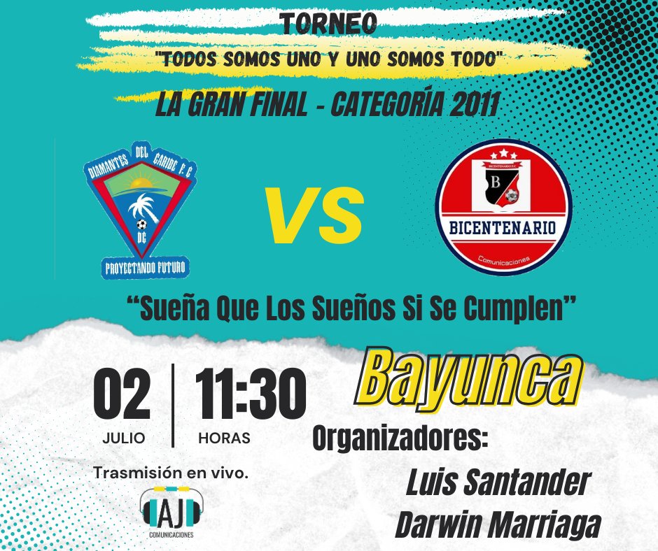 ajmix2012's tweet photo. #CorregimientodeBayuncaBolivar vivirá las primeras finales de la versión I "TORNEO TODOS SOMOS UNO Y UNO SOMOS TODOS" 2025 organizadores: Luis Santander  y Darwin Marriaga  Felicidades https://t.co/uYwgpdpqTy