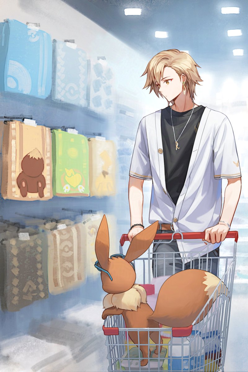 #OC
買い物中!かわいいイーブイのタオルを発見!
「かわいい!ほしい!!けど、大の男としてこんなのさすがに使えない!!」って3分間ずっっっと悩んでた。
(結局買ってなかった)