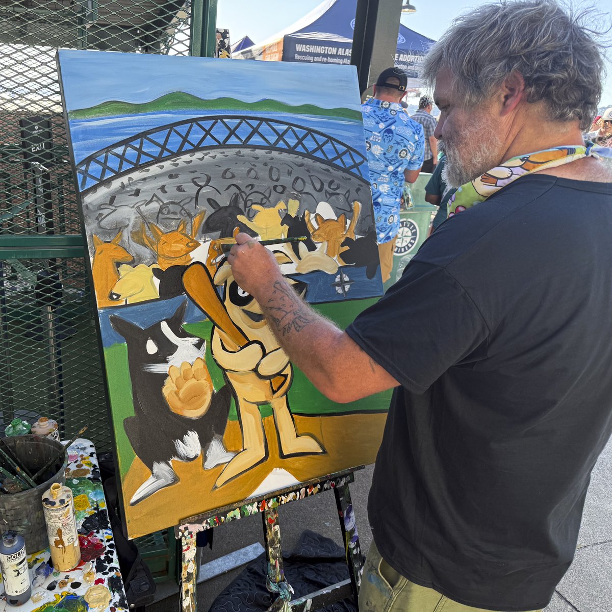 T-Mobile Park (@tmobilepark) on Twitter photo Give blood. Rescue a humanπ©Έ
Seattle muralist Henry is here and painting LIVE at the ballpark! His canvas will be donated to <a href="/MarinersCare/">The Mariners Care Foundation</a> and auctioned to support <a href="/BloodworksNW/">Bloodworks Northwest</a> & @VMFH.
Bid now β‘οΈ atmlb.com/44sj0xr Give blood. Rescue a humanπ©Έ
Seattle muralist Henry is here and painting LIVE at the ballpark! His canvas will be donated to <a href="/MarinersCare/">The Mariners Care Foundation</a> and auctioned to support <a href="/BloodworksNW/">Bloodworks Northwest</a> & @VMFH.
Bid now β‘οΈ atmlb.com/44sj0xr