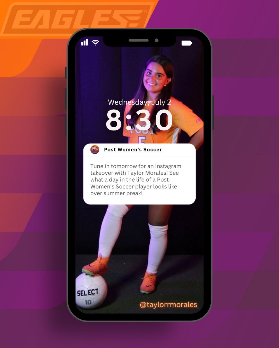 Post University Women's Soccer (@postwsoccer) on Twitter photo 👀Don’t miss a chance to keep up with Tay as she takes us through a day in the life as a Post University Soccer Player during the summer break!☀️🦅
Follow along on our Instagram page! (<a href="/postwsoccer/">Post University Women's Soccer</a>) 👀Don’t miss a chance to keep up with Tay as she takes us through a day in the life as a Post University Soccer Player during the summer break!☀️🦅
Follow along on our Instagram page! (<a href="/postwsoccer/">Post University Women's Soccer</a>)