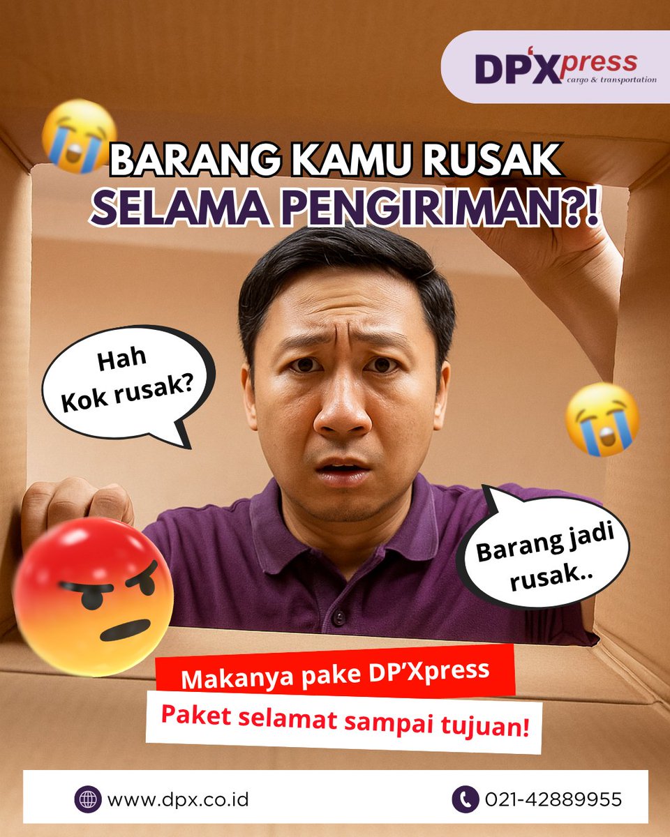 DPXpresss's tweet image. Barang rusak saat kirim? 😤
Tenang, di DP'Xpress kami utamakan keamanan barangmu dari awal sampai tujuan! 💪📦

#pengirimanaman #DPXpress #barangsampaiselamat #jasaekspedisi #logistikterpercaya #kirimaman #solusipengiriman #ekspedisihandal