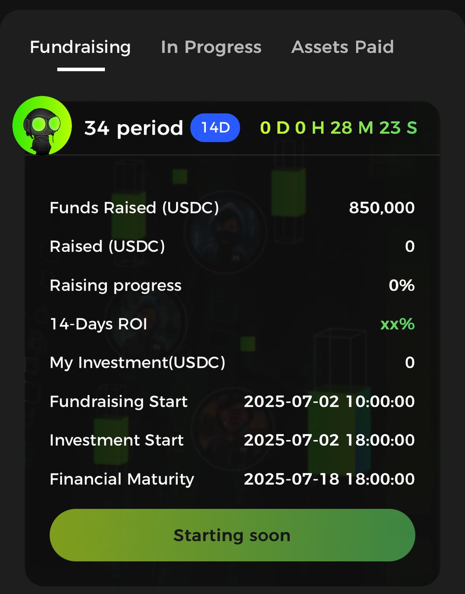 🔥【Match AI Asset Management · Your Wealth Guardian】
Phase 34 (14-Day Cycle) Now Open for Subscription!
⏰ Start Time: July 2, 2025 – 10:00 (UTC+8)
📊 Allocation Limit: 850,000 USDC

🌾 Sow today, reap smarter returns tomorrow.
💡 Let Match AI Asset Management eliminate your