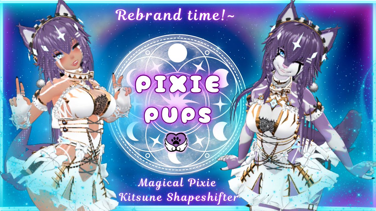 Rebrand time! I've added to my lore! Magical pixie kitsune shapeshifter :3