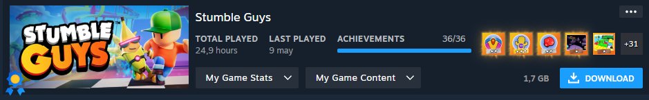 100% Steam Stumble Guys