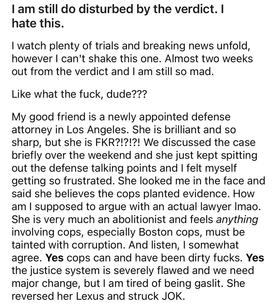 objectionokay's tweet image. 😭😭😭😭🤣🤣🤣🤣🤣🤣🤣 this person got fucking roasted by an attorney friend in real time and is still in psychosis 🤣🤣🤣🤣🤣