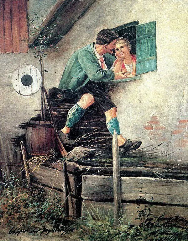 L'Adieu au chasseur.

🎨 Adolf Hitler, 1914.